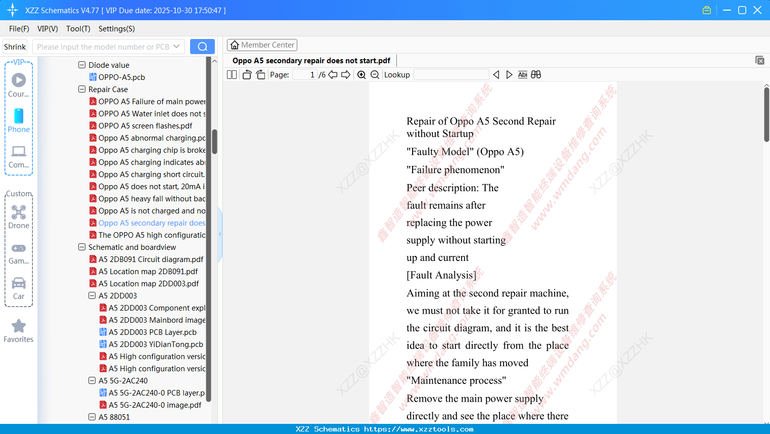 Oppo A5 Secondary Repair Does Not Start